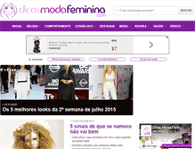 Tablet Screenshot of dicasmodafeminina.com